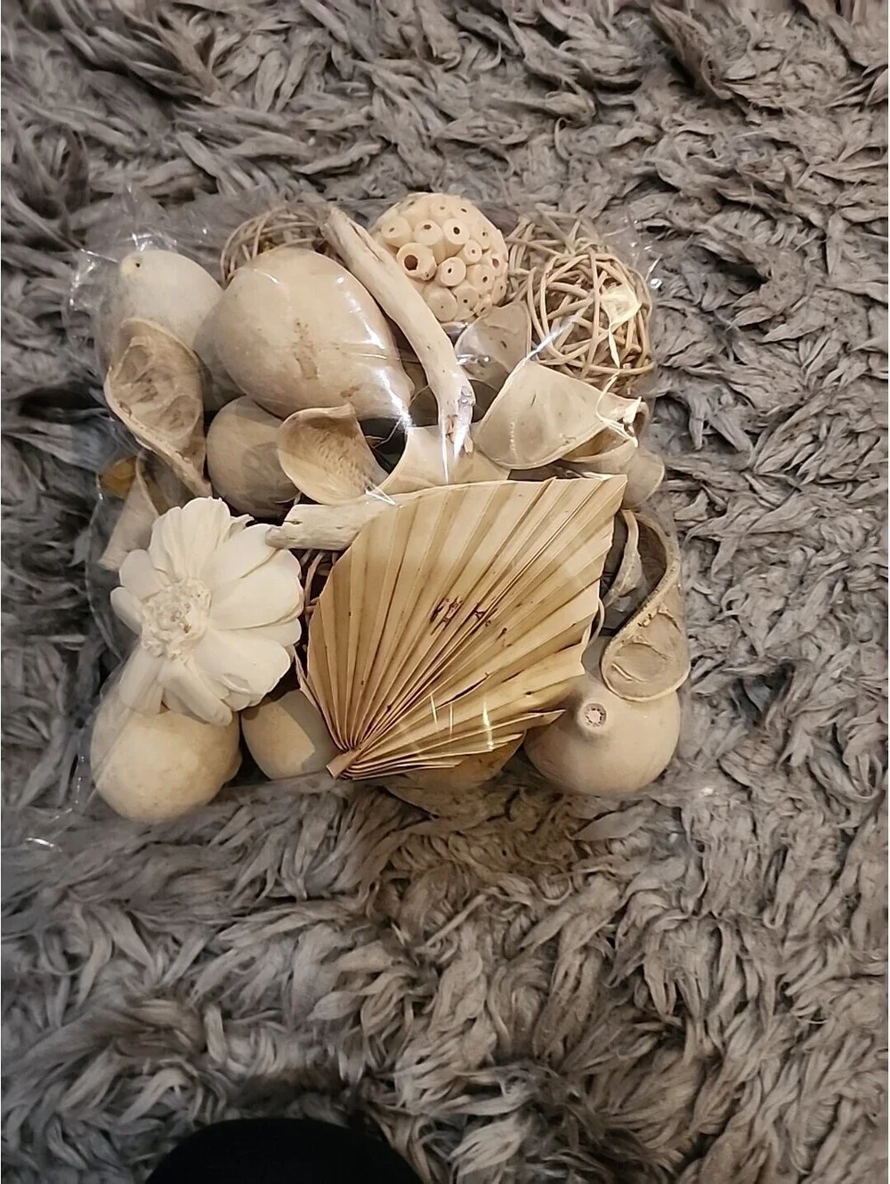 Wicker Rattan Nuts Collection of Table Centerpiece Decor Decorative Spheres